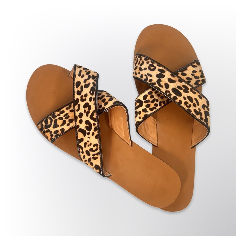 Women’s J. Crew Cowhide Criss-Cross Slip on Sandals